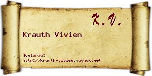 Krauth Vivien névjegykártya
